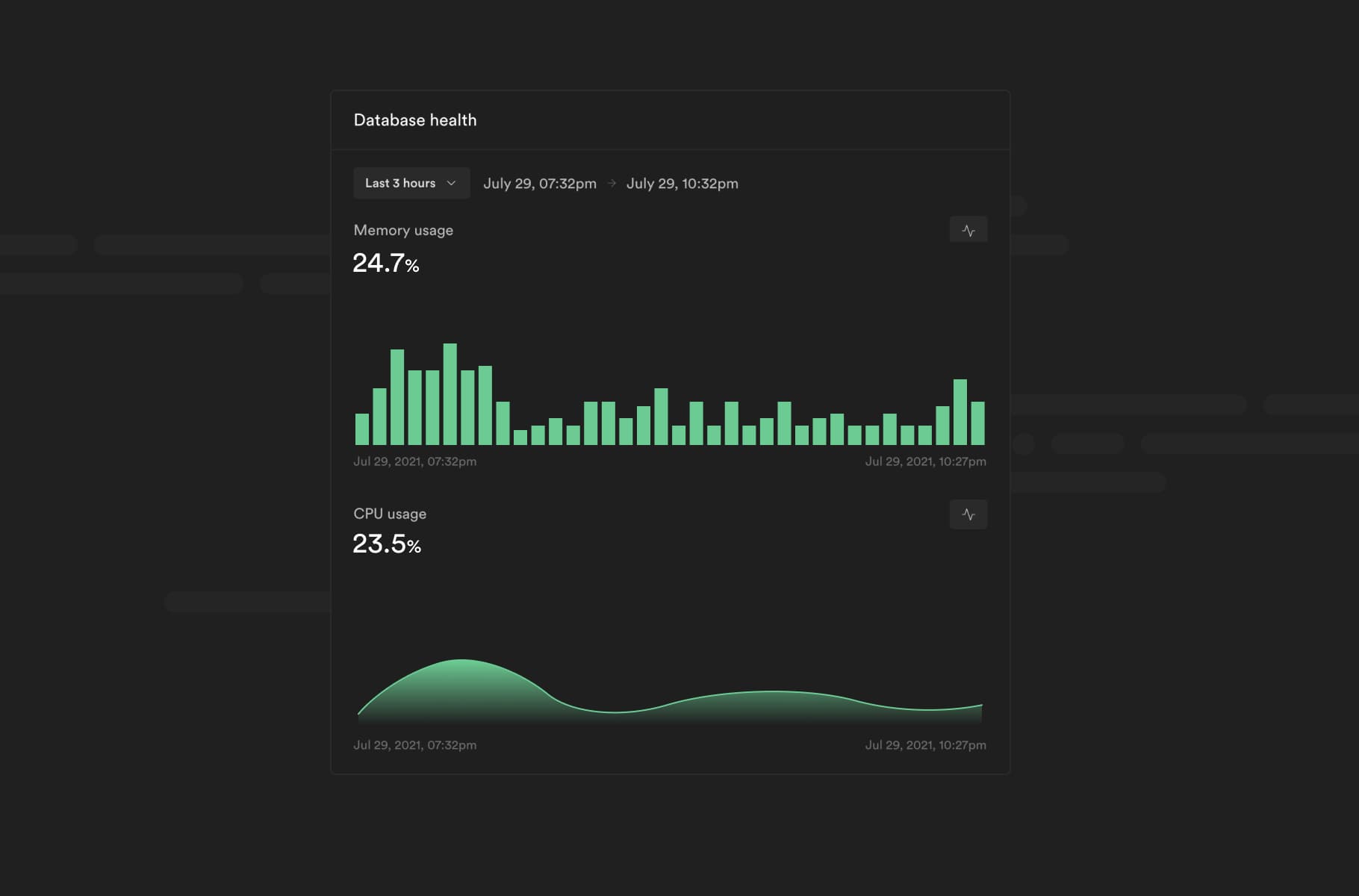 Supabase observability metrics